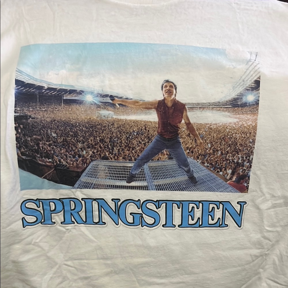 Springsteen and the East Side Band White XXL Born in the USA 84-85 Tour Shirt